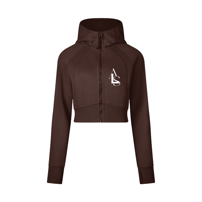 ASL | Cropped Zip-Through Hoodie