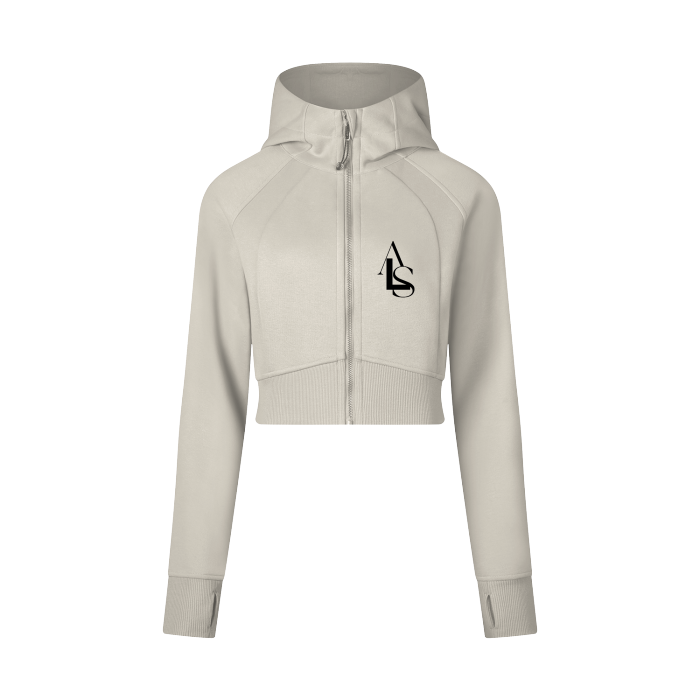 ASL | Cropped Zip-Through Hoodie